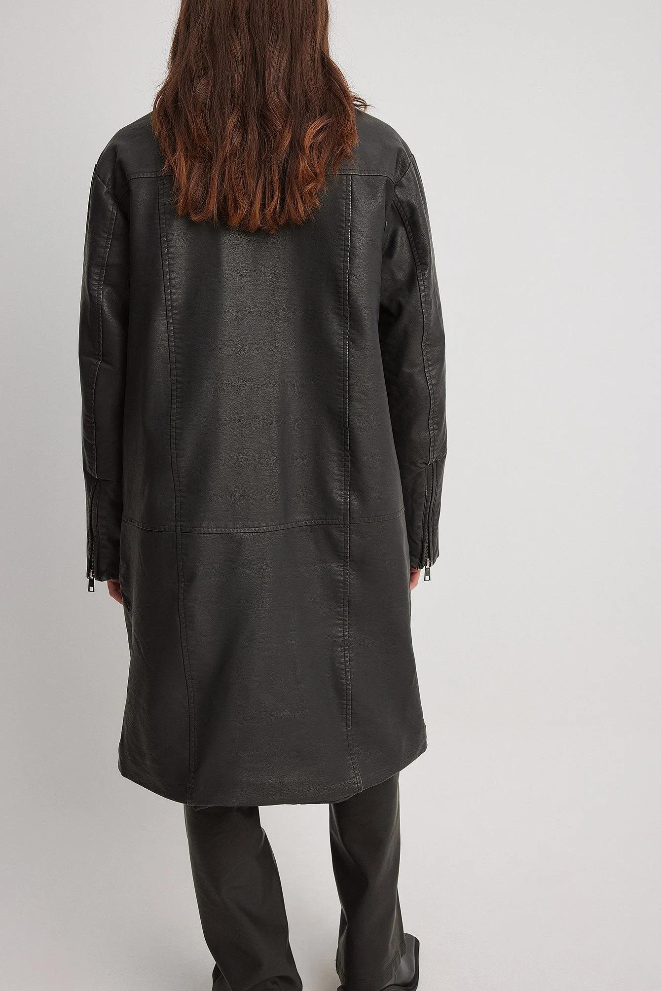 PU-Reißverschluss-Jacke