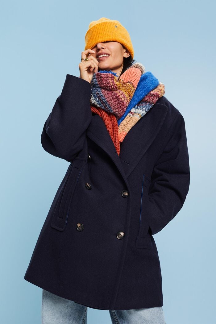 Caban-Jacke aus Wollmix