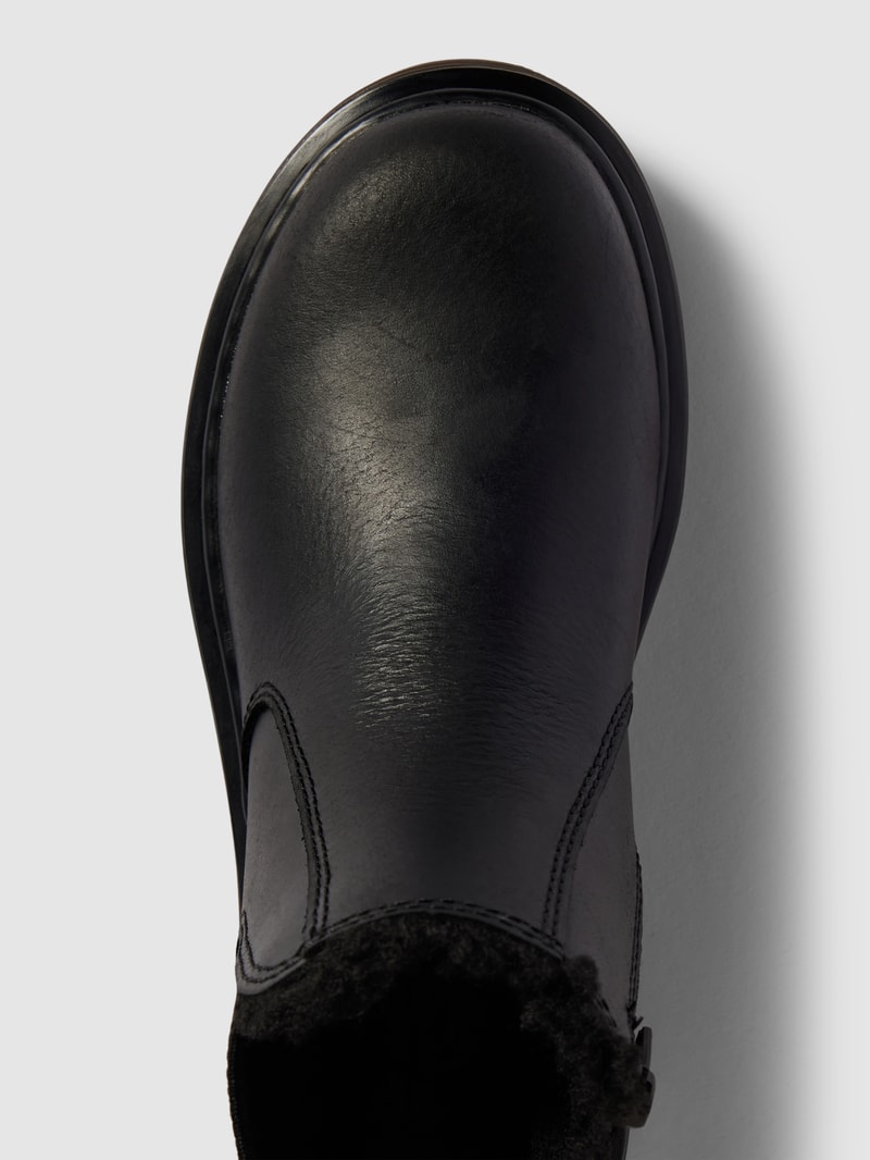 Chelsea Boots mit Label-Details Modell 'Leonore' in schwarz