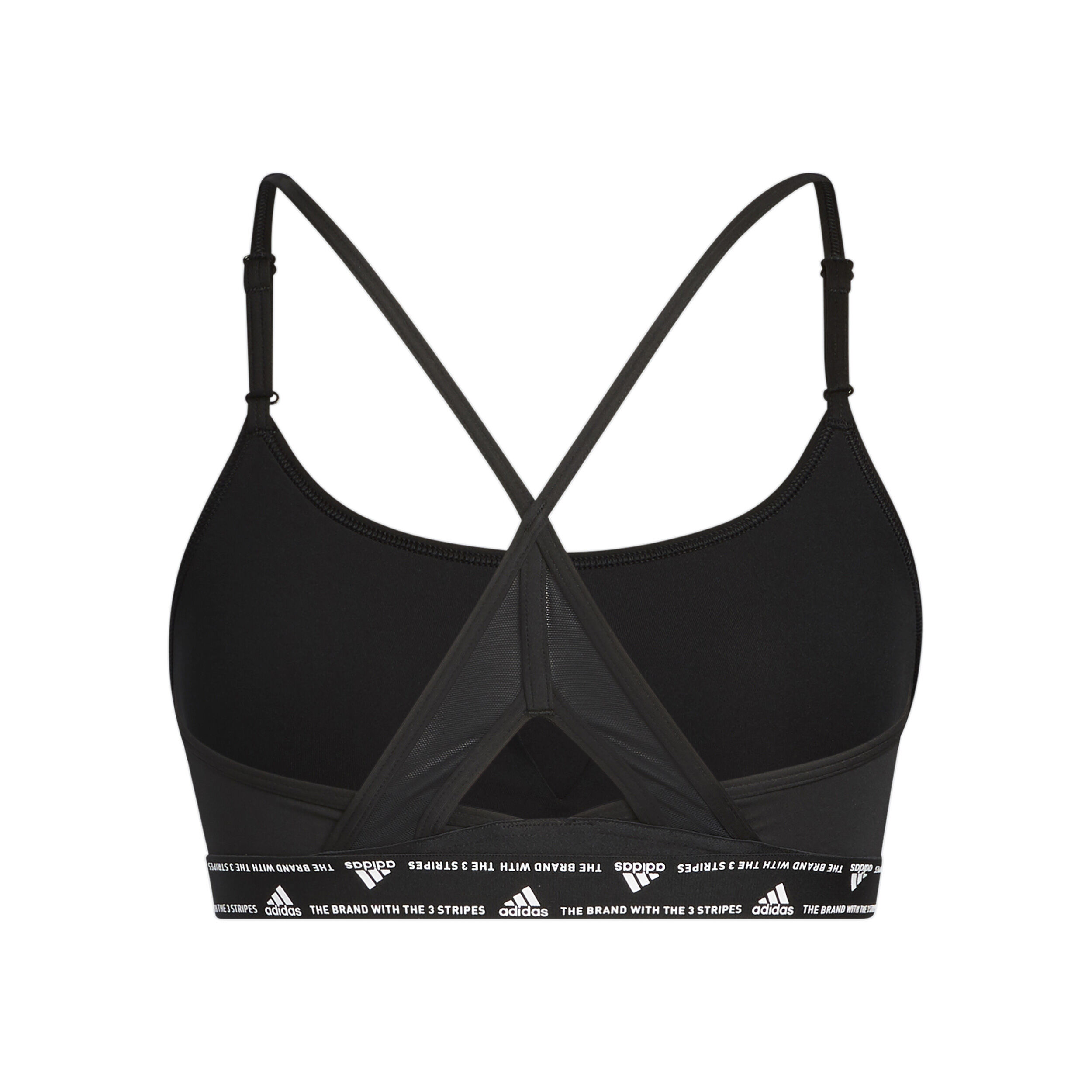 Aeroreact Low-Support 3 Stripes Sport-BH Damen - Schwarz