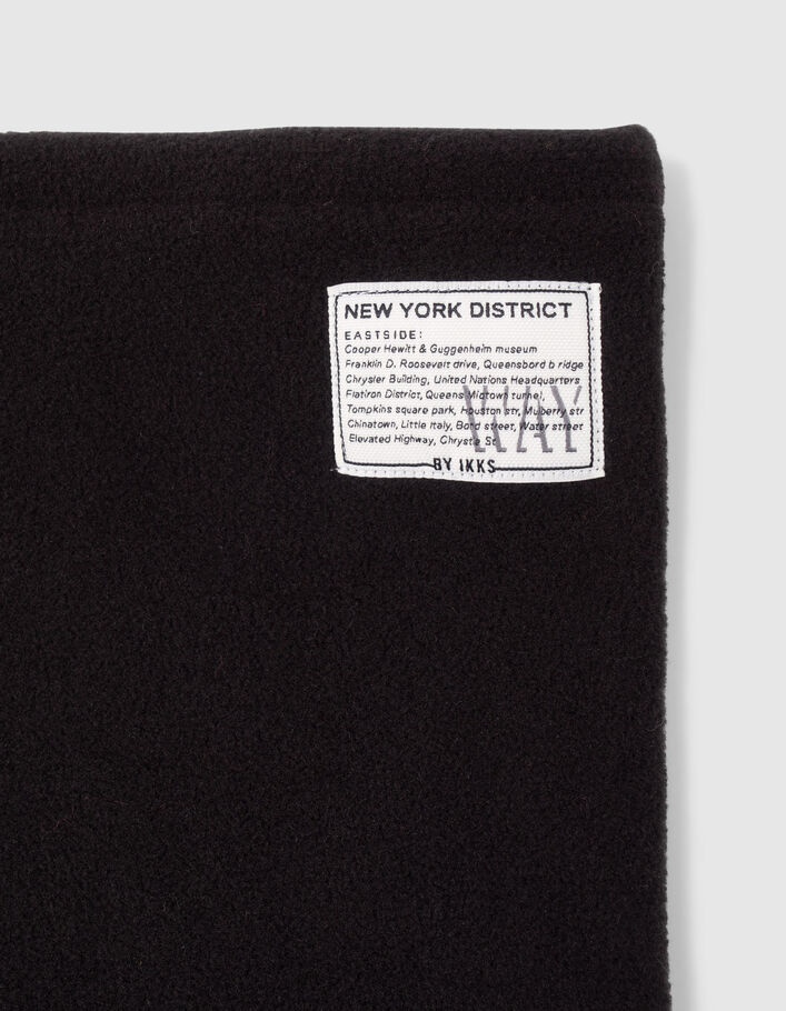 Snood noir ajustable en polaire garçon