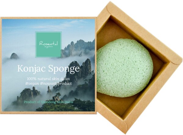 Rosental Organics Konjac Detox Grüner Tee Gesichtsschwamm