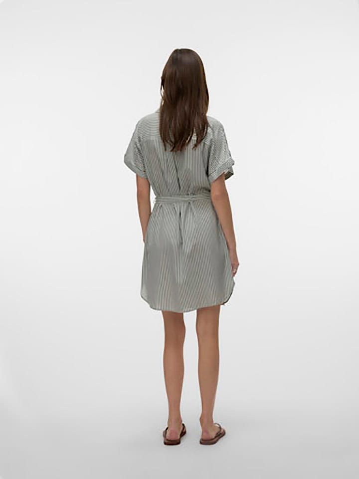 Vero Moda Kleid in Anthrazit/ Weiß günstig kaufen