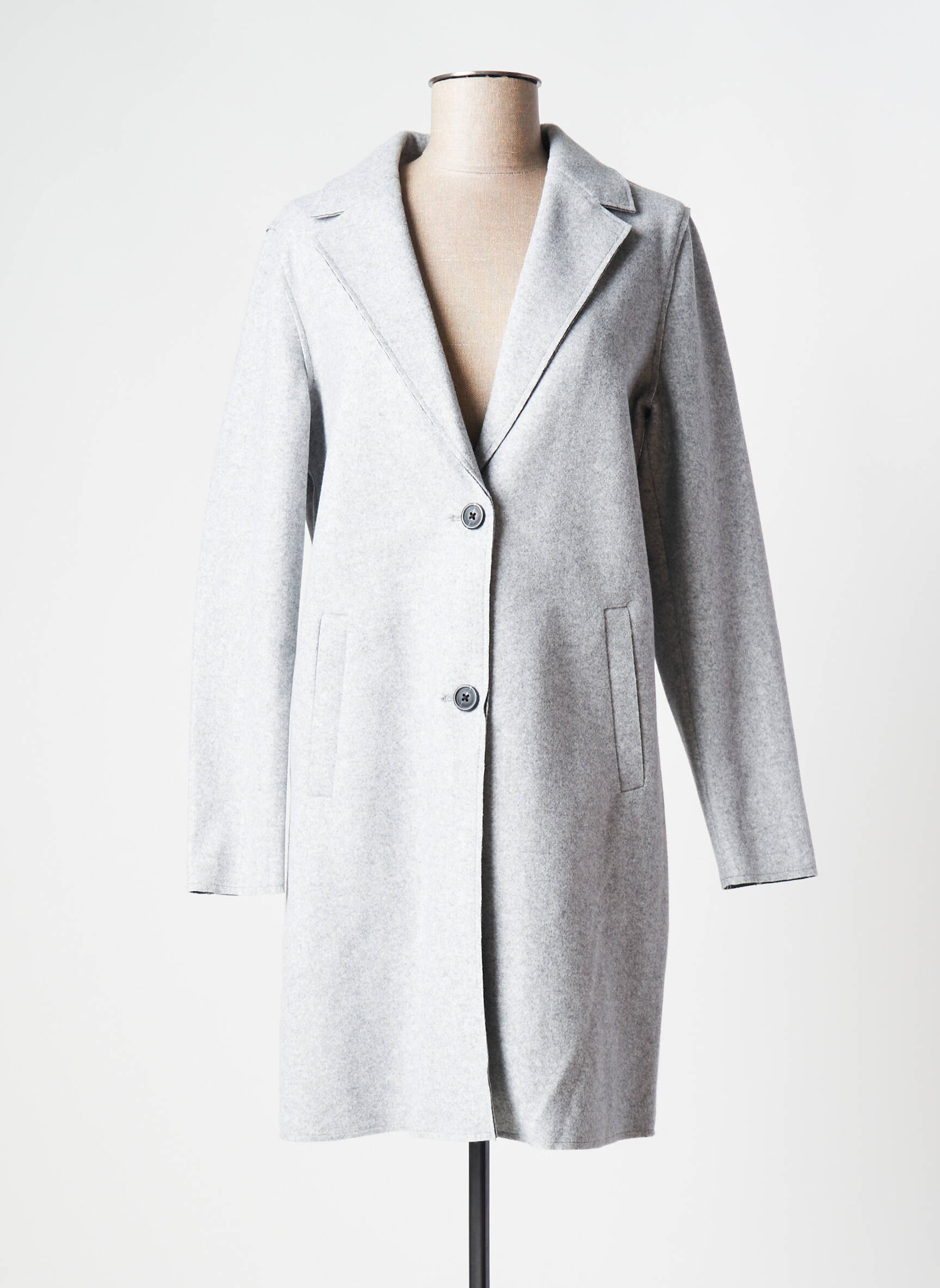Vero Moda Manteaux Longs Femme couleur gris