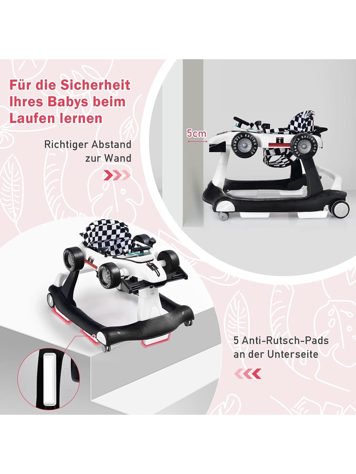 COSTWAY 4 in 1 Lauflernwagen in Weiß günstig kaufen 75 cm