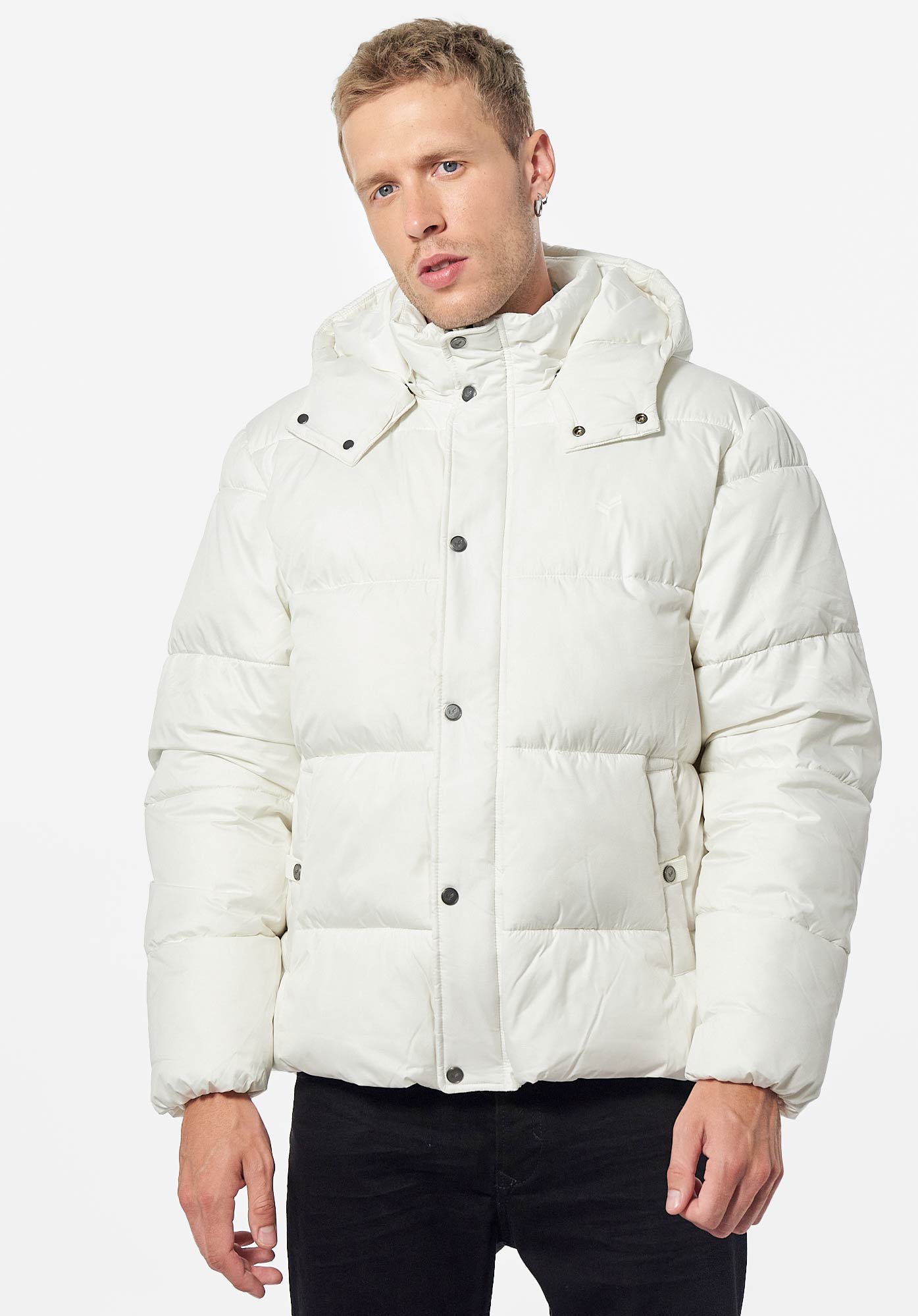 SIMON  Doudoune blanche Homme en 100% polyester recyclé