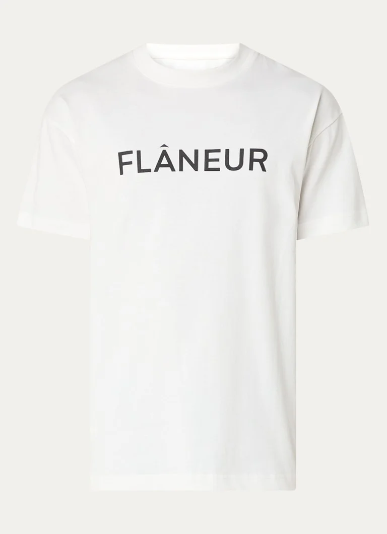 FLÂNEUR  T-shirt met logo en stretch