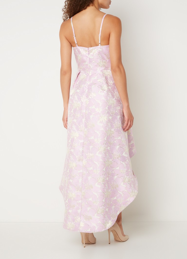 Chi Chi London Midi dress with asymmetrical hem and jacquard design
