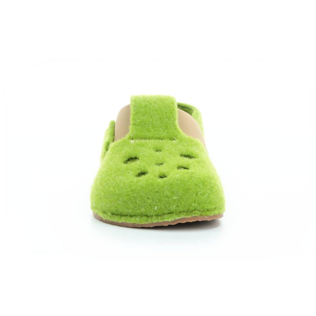 Pegres BF04 Grün Barfußhauschuhe aus Filz