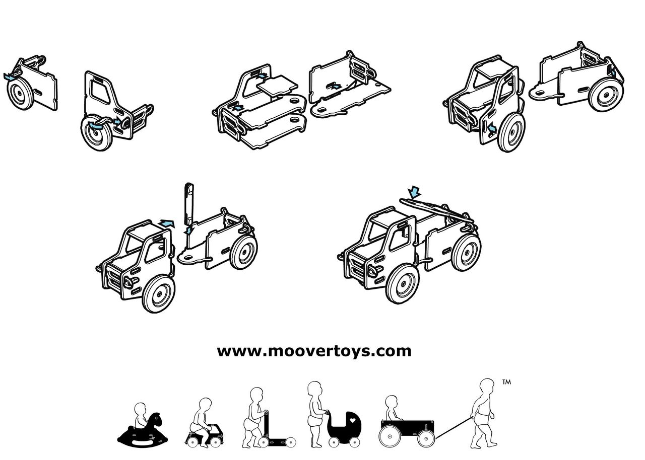 MOOVER Toys Junior Truck (rot) / dump truck (red)