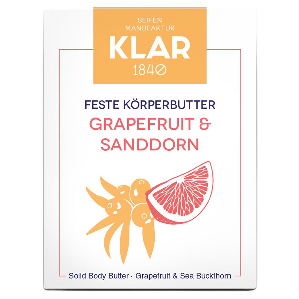 Klar's feste Körperbutter Grapefruit & Sanddorn 60 g