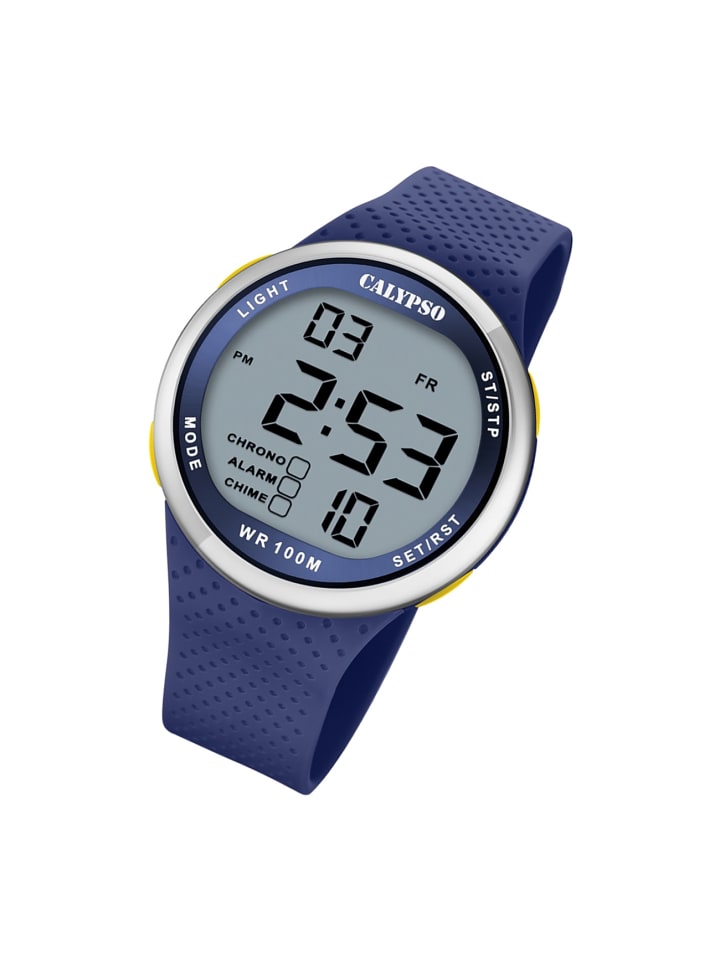 Calypso Digital-Armbanduhr Calypso Digital blau groß (ca. 44mm) günstig kaufen onesize