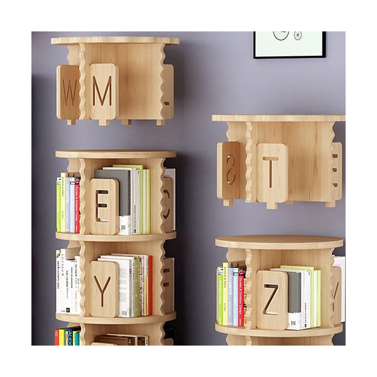 Drehbares Bücherregal