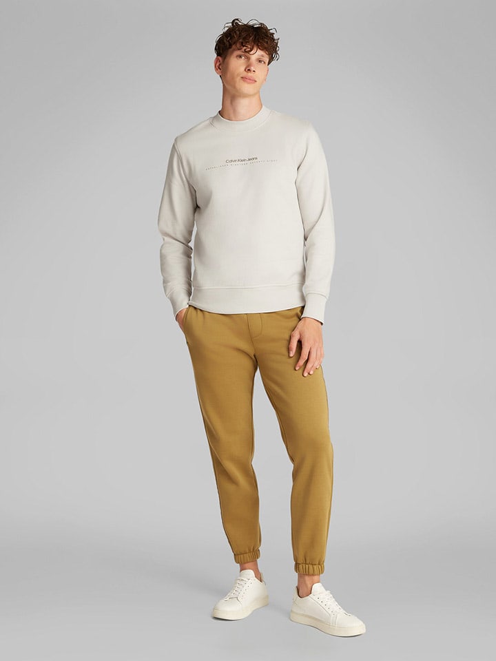 CALVIN KLEIN JEANS Sweatshirt in Creme günstig kaufen