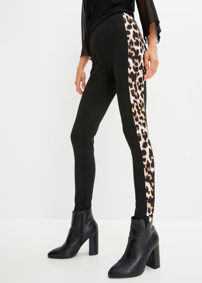 Leggings mit bedrucktem Einsatz