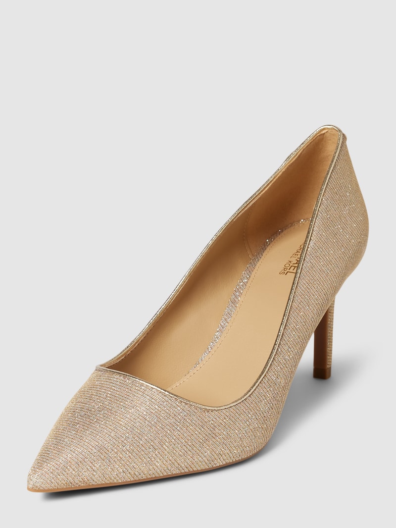 Pumps mit Effektgarn Modell 'ALINA' in gold