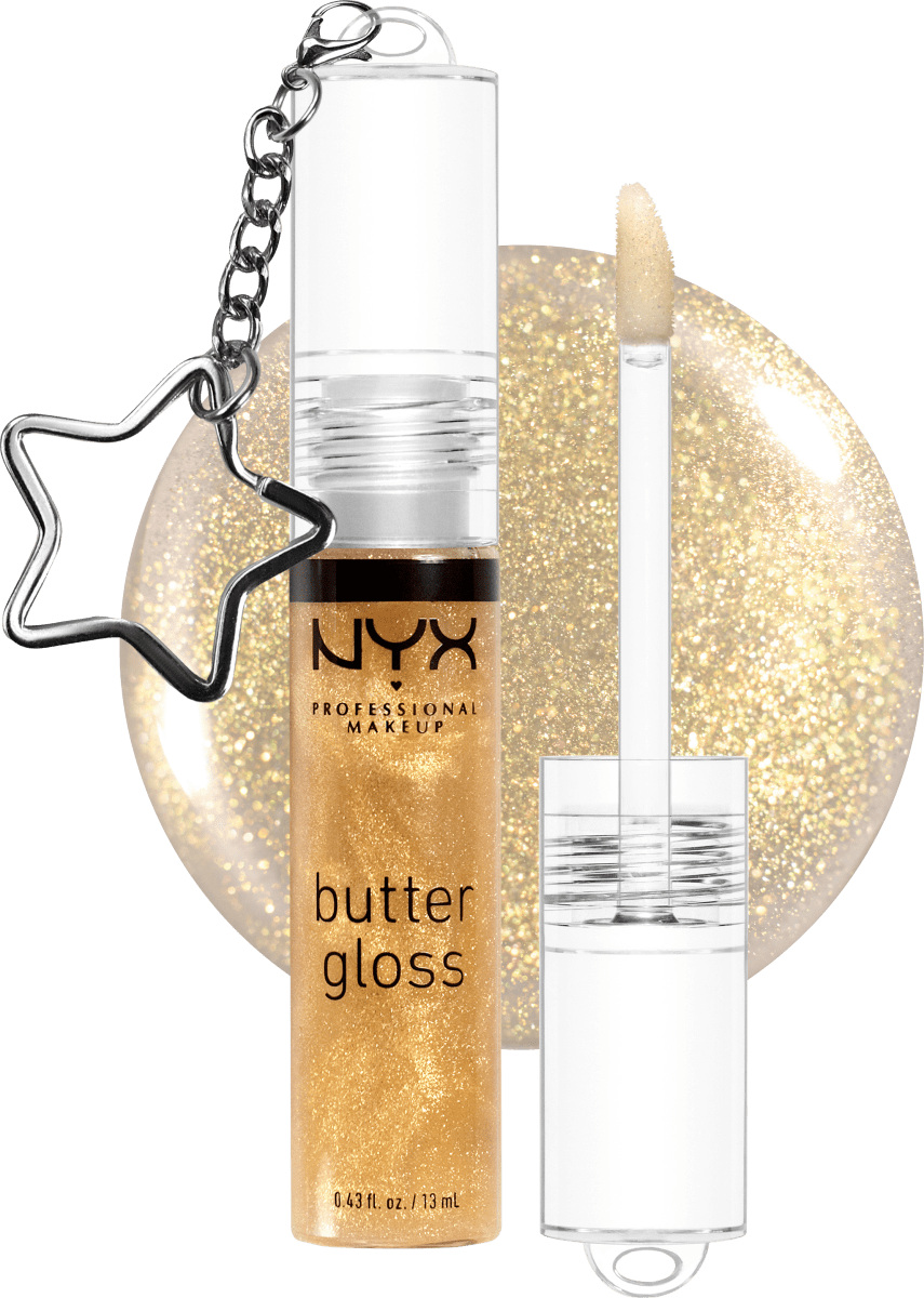 Lipgloss Birthday Mega Butter Keychain 25K Gold, 1 St