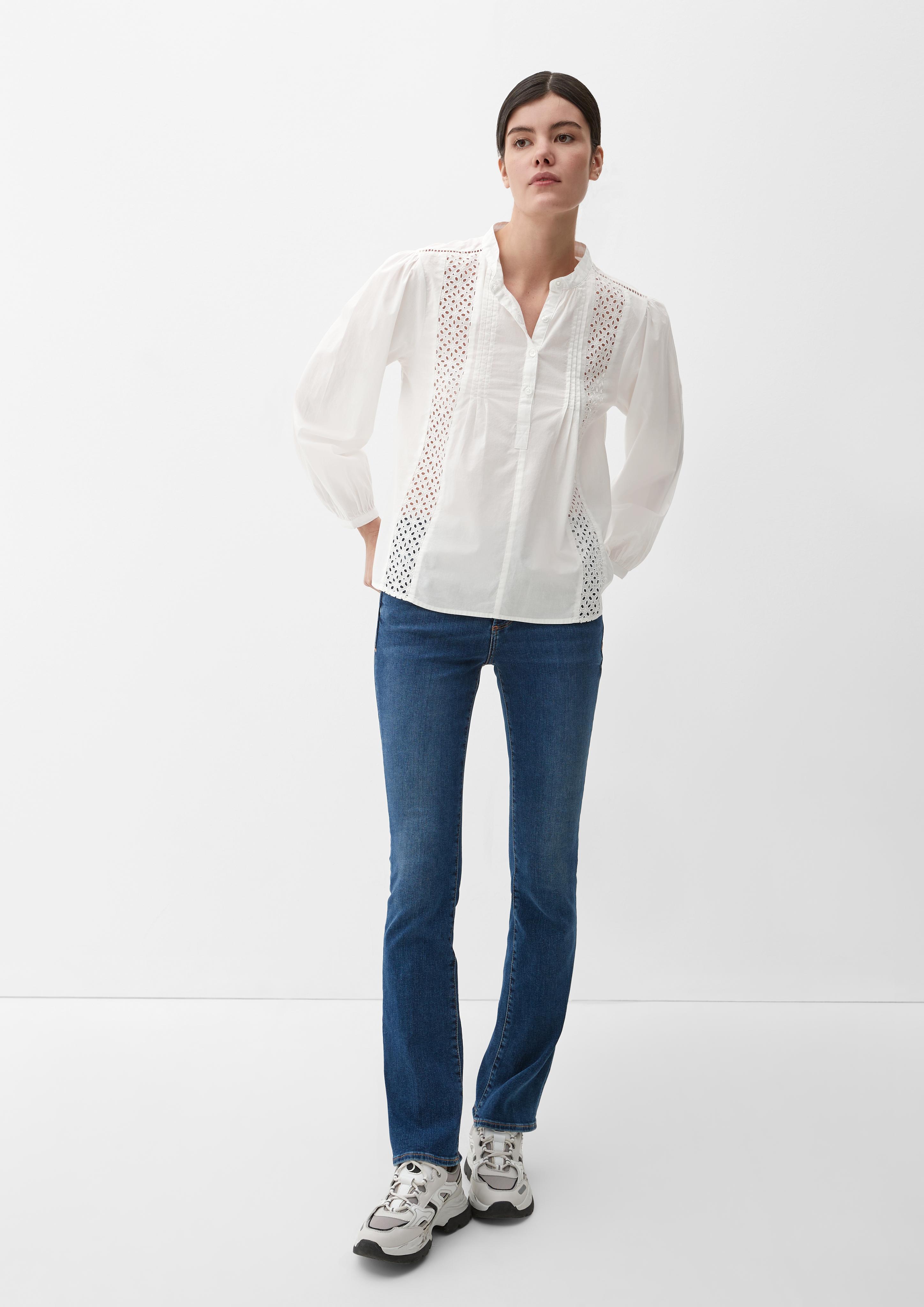 Bluse mit Lochstickerei  2128355-0210