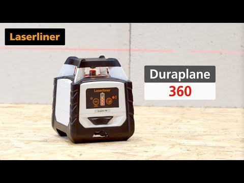 Ласерлинер 052.500A ДураПлане 360 Сет хоризонтални линијски ласер од 360 степени црвени са стативом од 175 цм, пријемником и нивелирајућом летвом од 3 м