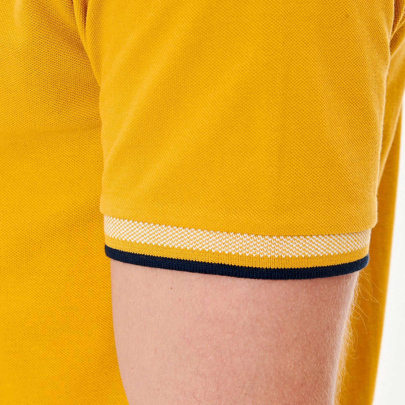 RAYOC  Polo moutarde homme 100% coton bio