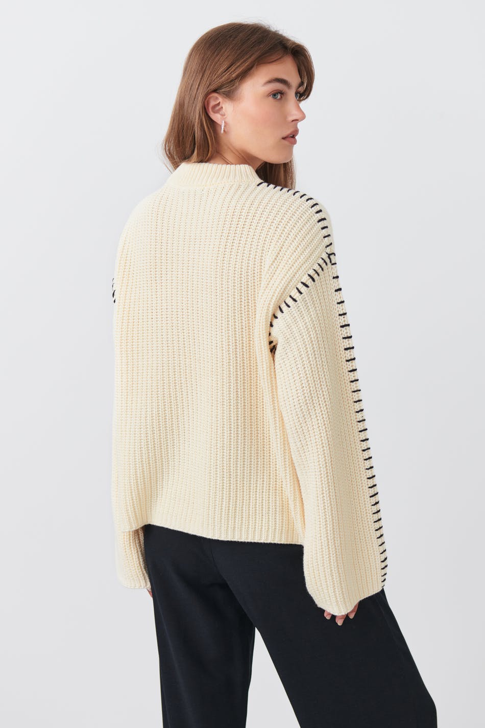 Stitch knitted sweater