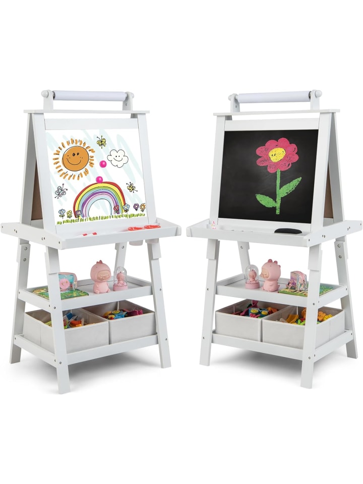 COSTWAY 3 in 1 Staffelei in Weiß günstig kaufen 50 x 60 cm