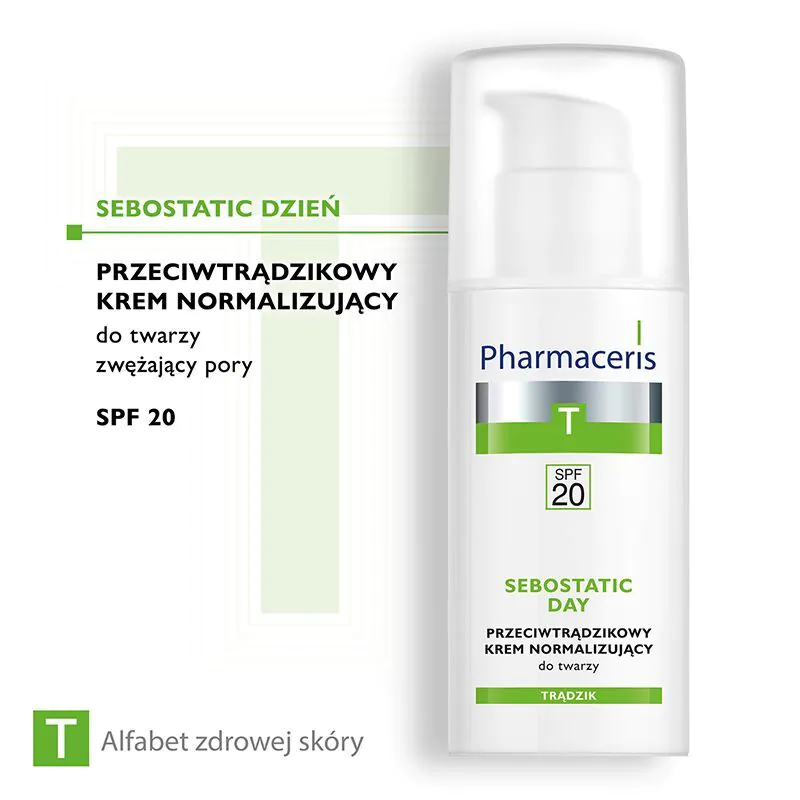 Pharmaceris T Matinį atkuriamąjį ir normalizuojantį kremą nuo spuogų