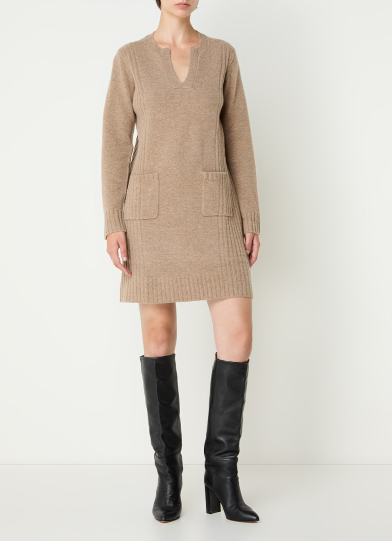 Abito corto in maglia grossa Sofia di Gerard Darel con tasche applicate