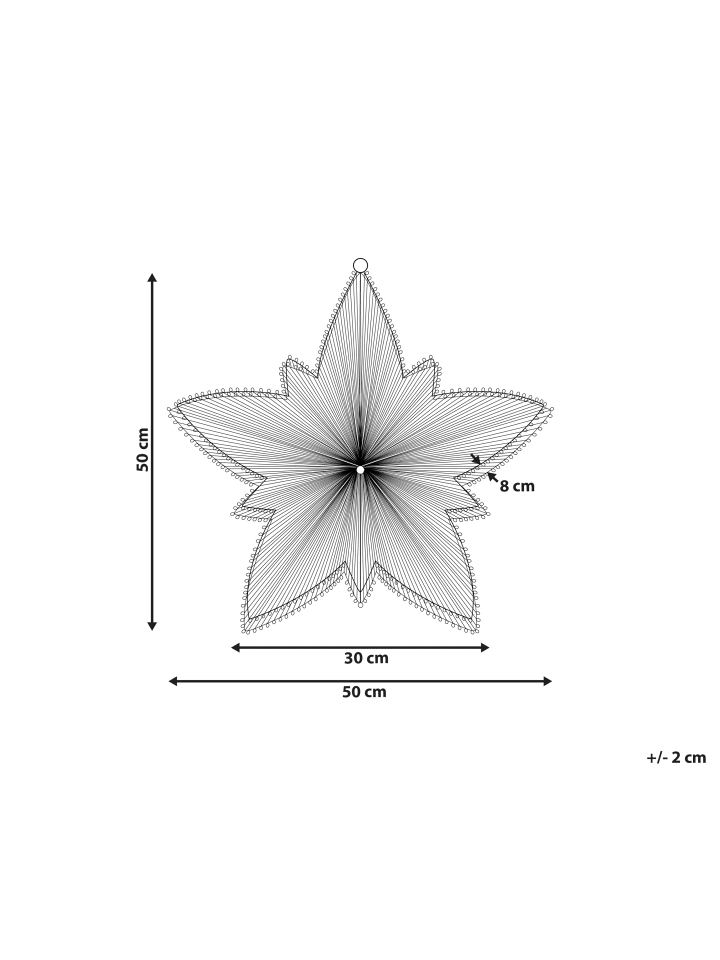 Beliani LED Deko HOFSOS in Silber - (W) 50 x (H) 50 x (L) 8 cm günstig kaufen onesize