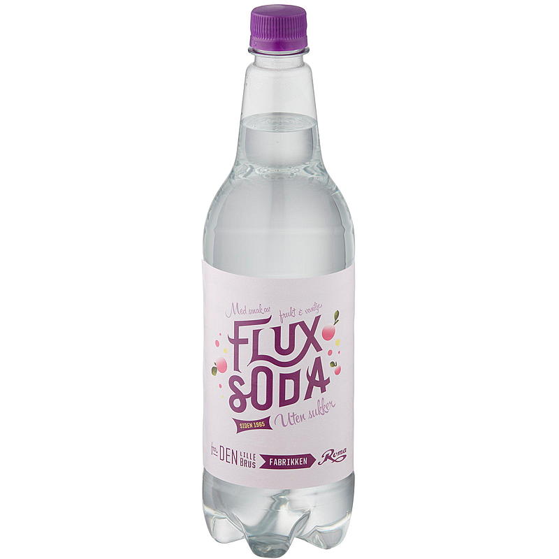 Roma Flux Soda u/sukker 1 liter, Roma brus