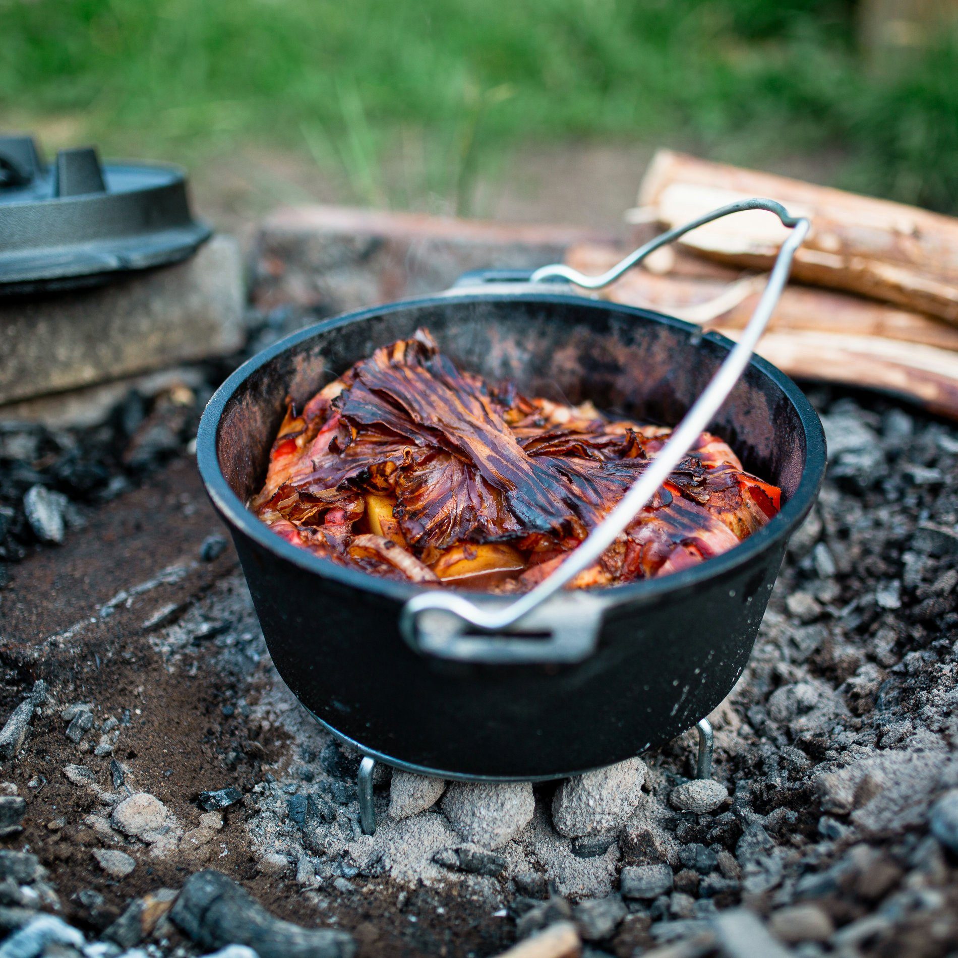BBQ-Toro Grilltopf Dutch Oven DO9PX, 9,0 L Premium Gusseisen Kochtopf, Gusstopf, Gusseisen (4-tlg)