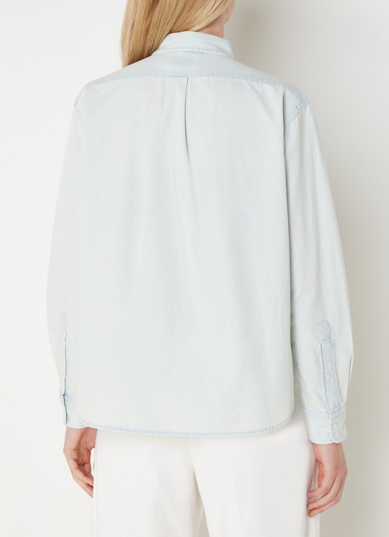 Ralph Lauren chambray blouse with logo
