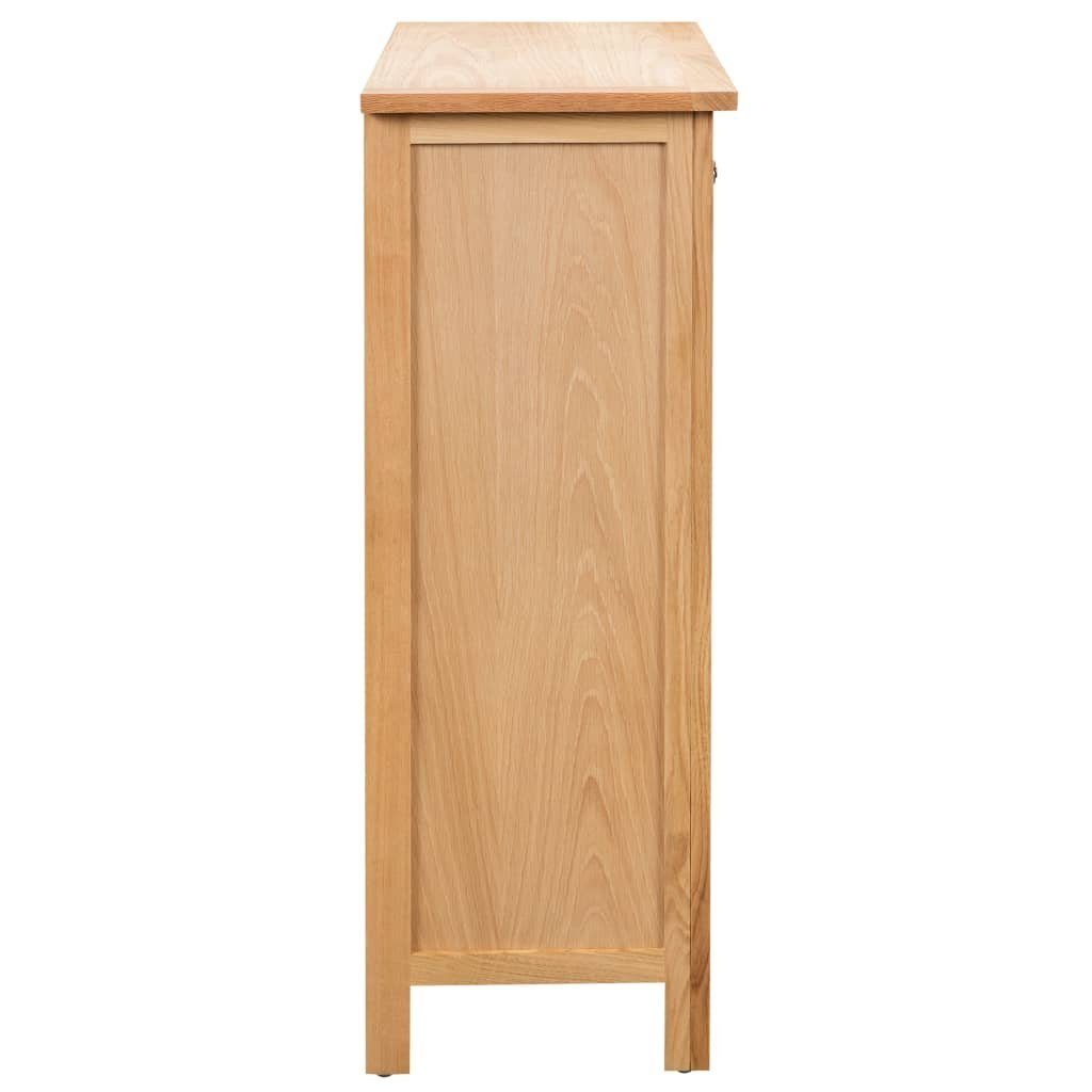 vidaXL Weinregal Weinschrank 72x32x90 cm Massivholz Eiche, 1-tlg.