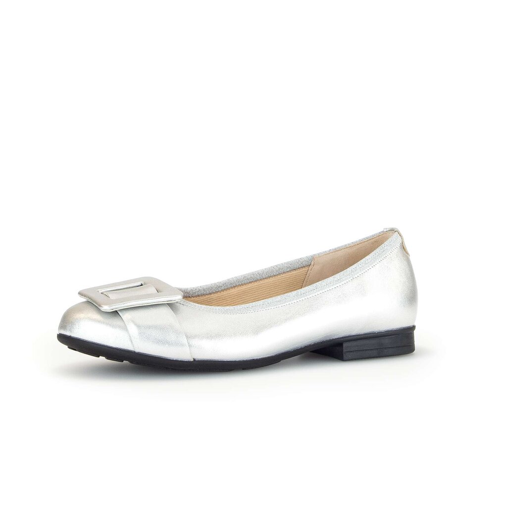 Gabor comfort Eleganter Ballerina silber