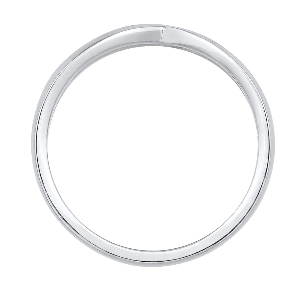 Elli Elli Bague Femmes pile en forme de V géo basique tendance en argent sterling 925 Bague