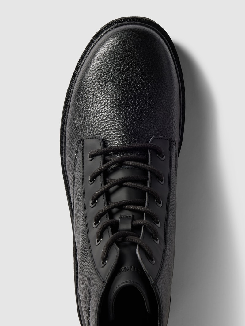Ankle Boots mit Label-Detail Modell 'EVA' in schwarz