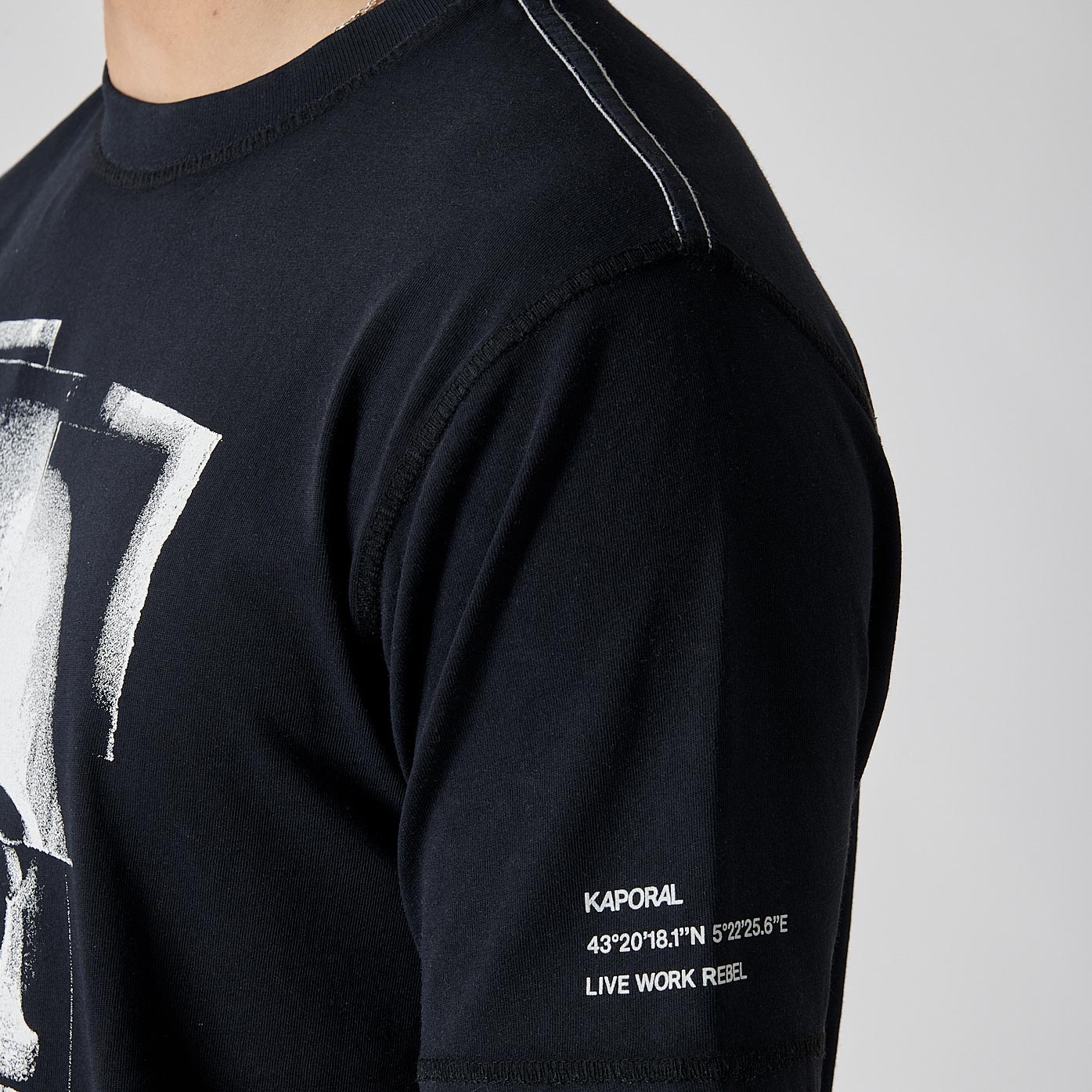 BERTO  T-shirt noir homme 100% coton bio