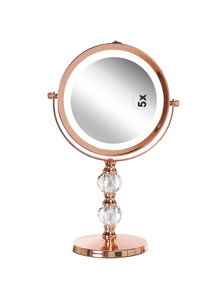 Beliani Kosmetikspiegel CLAIRA in Roségold - (W) 18 x (H) 34 x (L) 13 cm günstig kaufen onesize