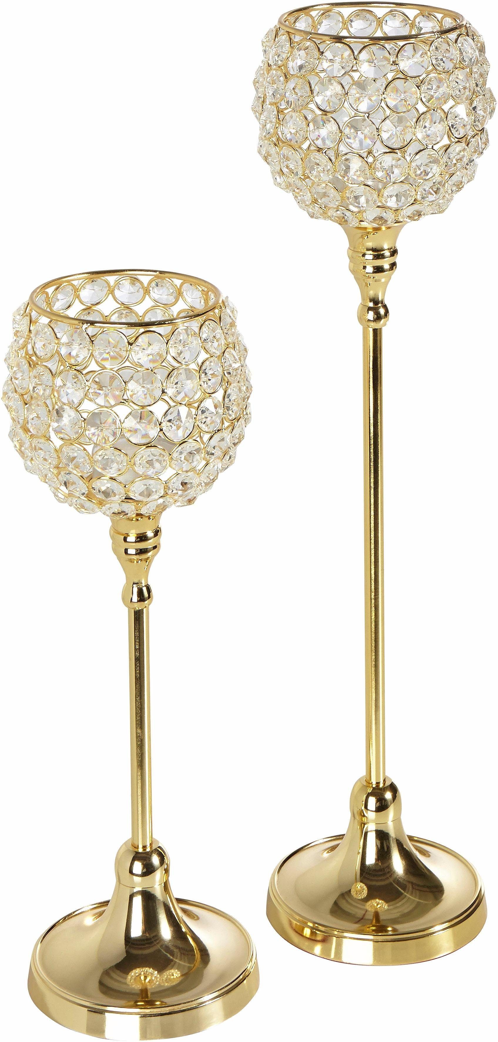 Home affaire Teelichthalter Kristall (Set, 2 St)