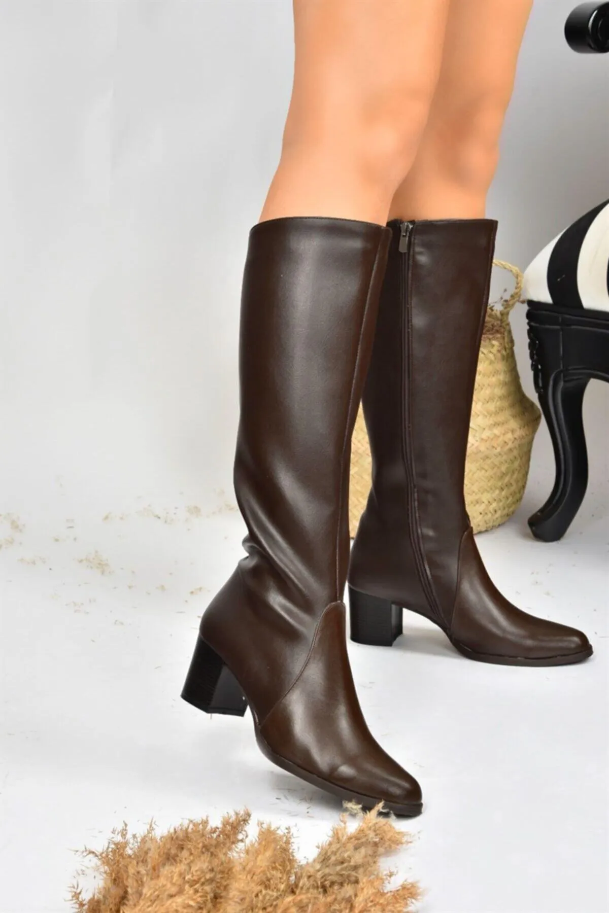 Fox Shoes  Braune Damenstiefel A654252709