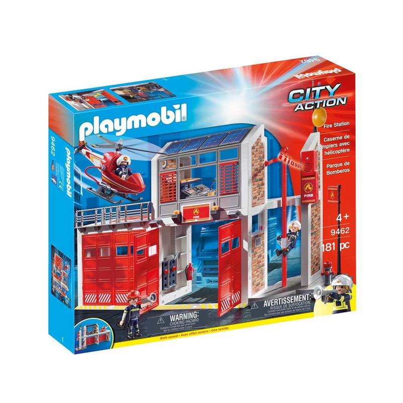 9462 Caserne de pompiers avec hélicoptère Playmobil City Action