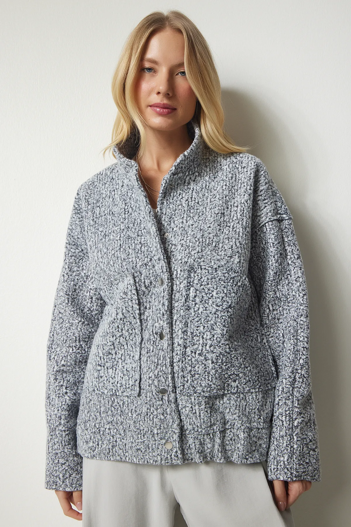 Happiness İstanbul  Jacke - Grau - Oversized