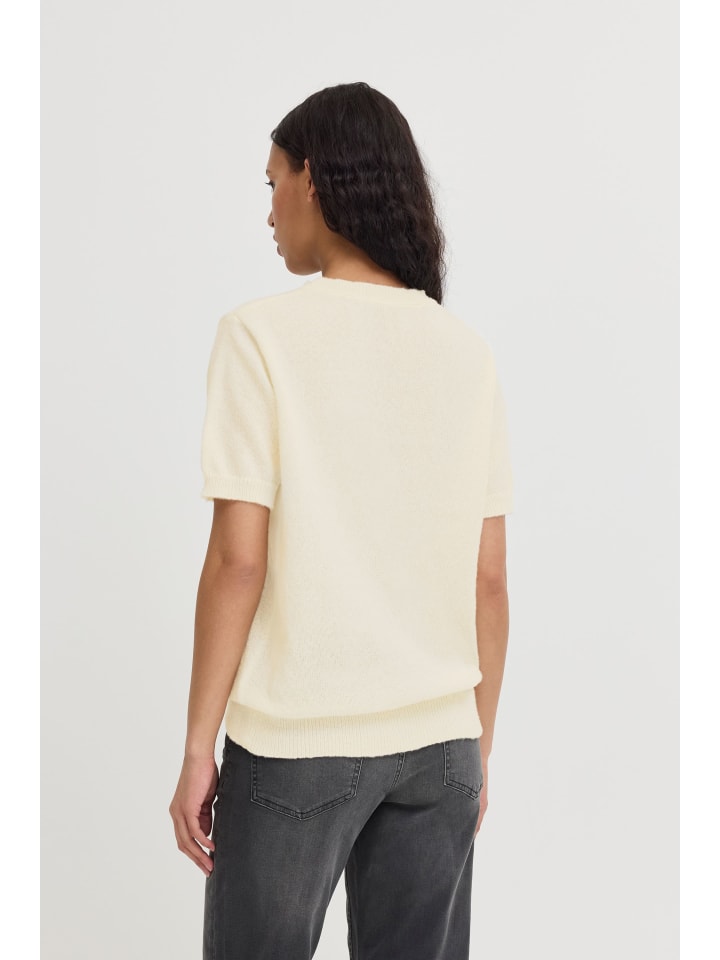 ICHI Rundhalsshirt in Natur günstig kaufen