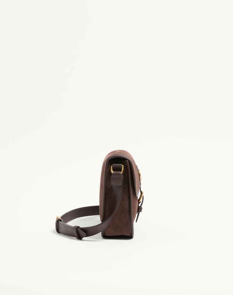 Bolsa de ombro Valentino Garavani Antibes em camurça