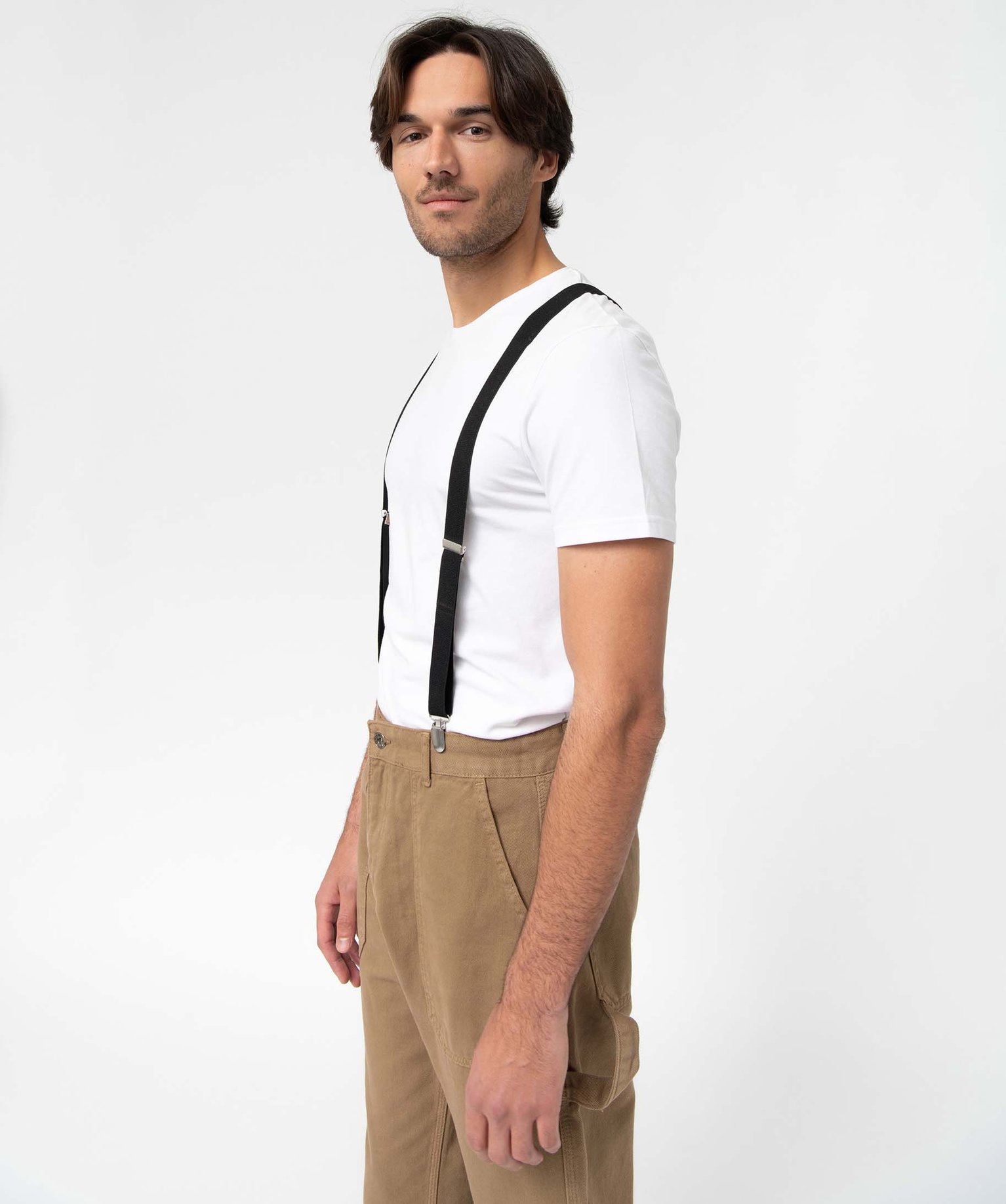 Bretelles homme élastiquées et ajustables noir | GEMO