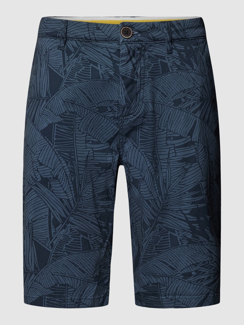 Bermudas mit Allover-Muster Modell 'BANANA' in marineblau