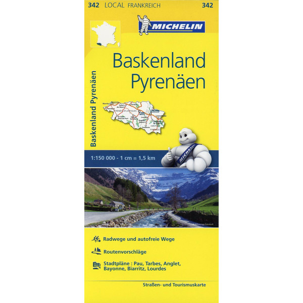 Michelin Baskenland - Pyrenäen - Straßenkarte