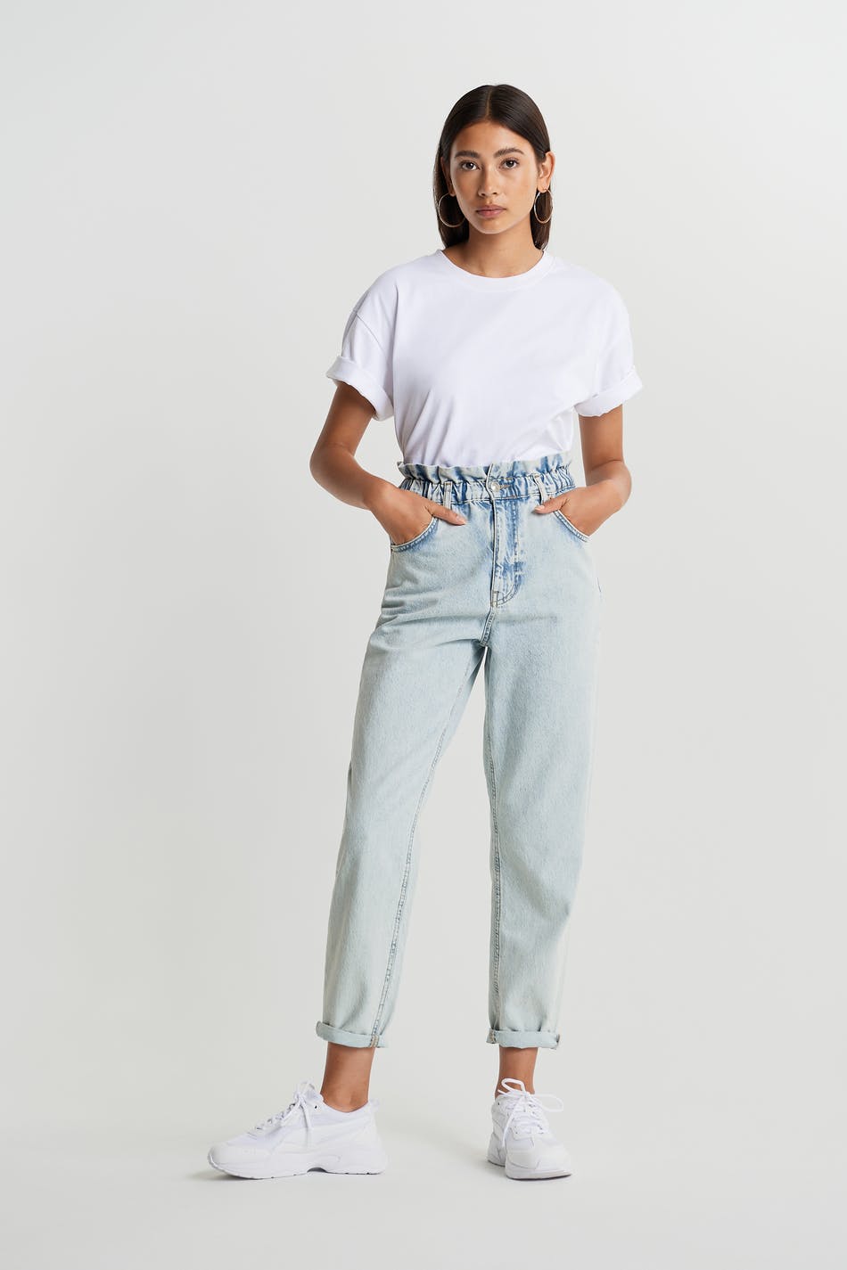 Paperbag mom jeans