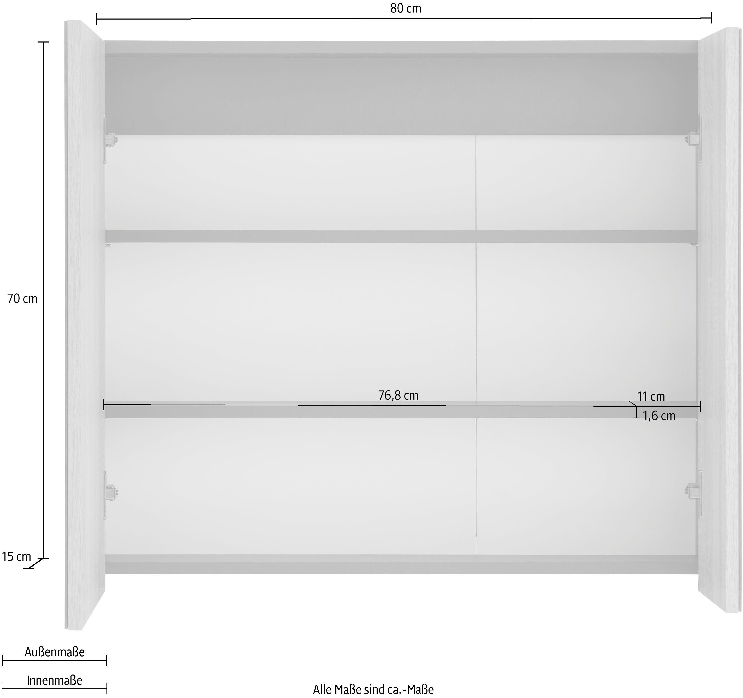 Home affaire Spiegelschrank Wisla Breite 80 cm