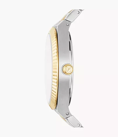 Fossil Uhr Scarlette 3-Zeiger-Werk Datum Edelstahl Bicolor